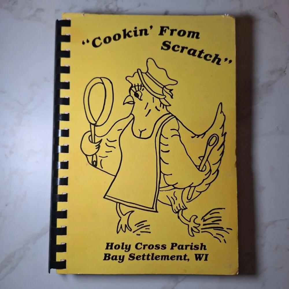 Bay Settlement Wisconsin Parish Cook Book Recipes Scratch Holy Cross Vintage 80s